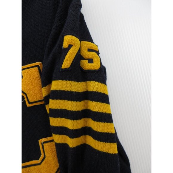 VINTAGE Detroit Knitting Sweater Wool Varsity Letterman Cheerleader School 50s - Picture 4 of 11